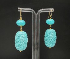 Orecchini donna pendenti turchese monachella argento 925 sirena