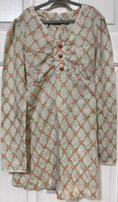Vintage Peaches N Cream Youth Girls Size 10 Floral Dress Cottagecore Tea Party