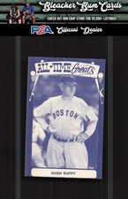 1975 TCMA All-Time Greats Hand Cut Panel Hugh Duffy Black Stats