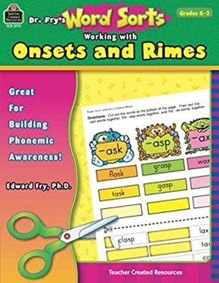 Dr. Fry's Word Sorts: Working with Onsets and Rimes Paperback Edw