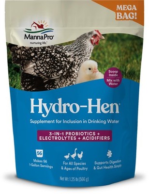 Manna Pro Hydro-Hen Poultry Electrolyte & Probiotic Supplement, Hydration Suppor