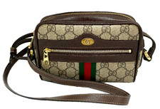 GUCCI Ophidia GG Supreme Shoulder Bag Brown Web Stripe Crossbody 517350 Italy