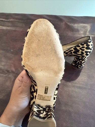 Louise et Cie Shoes Cow Hair Fur Leopard Print 3” Heel Pump 9 M - Picture 11 of 15