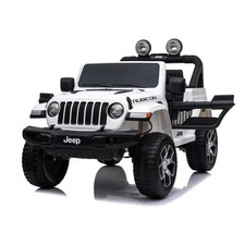 AUTO ELETTRICA PER BAMBINI JEEP WRANGLER RUBICON 12V TELECOMANDO BIANCA BIEMME