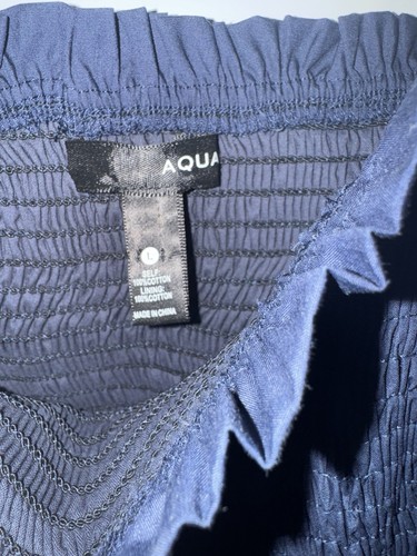 Aqua ärmelloses Kleid mit gesmokten Ösen - 100 % exklusiv blau Large - Bild 4 von 4