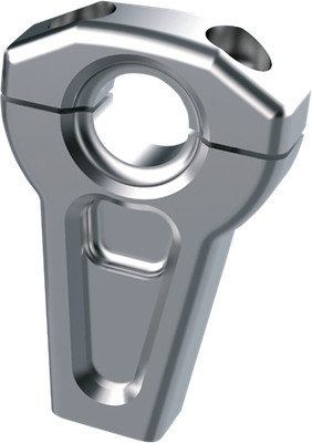 SLYFOX Handlebar Riser Kit 3-1/2 Inch Rise 1 Inch Clamp Raw Finish