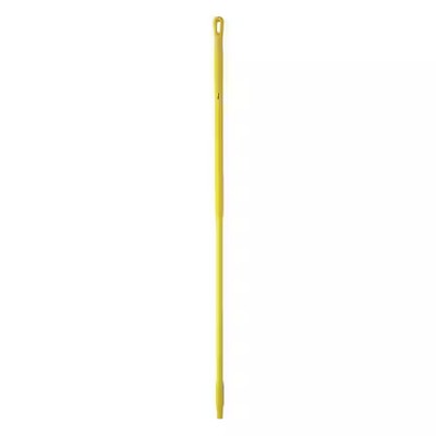 Vikan 29386 59'' Color Coded Handle, 1 1/4 In Dia, Yellow, Fiberglass