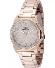 Invicta Angel Women s Quartz Rose Gold Bracel...