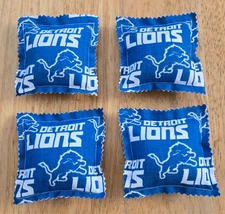 Handmade Catnip Ravioli Toys Detroit Lions, Football, Set of 4 Cat Cats Kittens