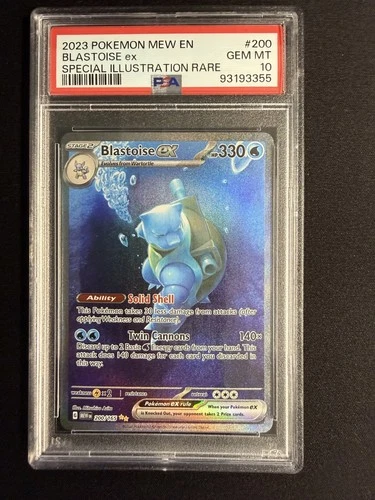 2023 Pokemon Mew EN #200 Blastoise ex Special Illustration Rare PSA 10 GEM MINT