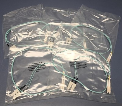Lot of 5 CompuLink Fiber Optic Patch Cord LC to SC Duplex OM3 LCCSCCP50+D-1M