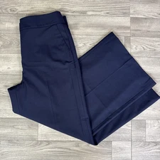 NWT Women's J. Crew Navy Blue High Rise Wide Leg Dress Pants sz 12 Petite