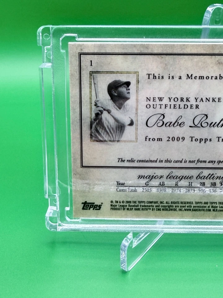 BABE RUTH 2009 TOPPS TRIBUTE Bat Relic /99 BEAUTY FREE SHIPPING! - Image 4 of 4