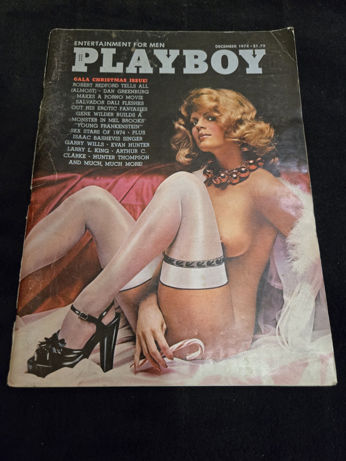 1974 December Playboy Mag W/ Intact Centerfold - Acceptable Condition