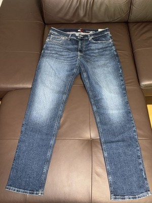 Tommy Jeans Ryan Slim Straight Jeans Blau W33/L34 Denim Baumwolle Five-Pocket