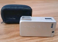 Vintage MINOLTA 16 Silver Subminiature Spy Camera with Case Rokkor 1:28 F 22mm