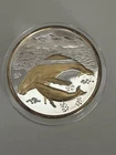 Alaska Mint Humpback Whale Medallion .999 Fine Silver Gold Medallion Coin
