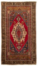 Traditional Vintage Hand-Knotted Oriental Carpet 5'3" x 9'2" Wool Area Rug