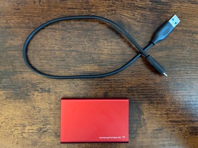 Samsung T7 500GB Portable External SSD - Red (MU-PC500R/AM)