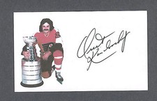 Orest Kindrachuk signed Philadelphia Flyers index card