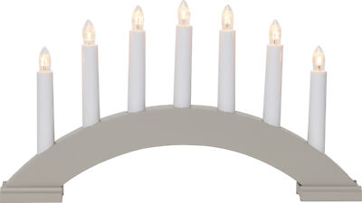 STAR Bea Fenster Leuchter Lichter Bogen Kerzen Halter Weihnachts Deko Holz grau