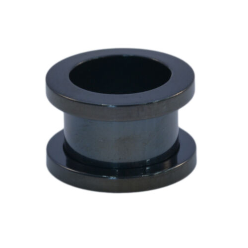 Schraub Ohr Tunnel Flesh Plug Metall Ohrring 3mm - 30mm 316 Edelstahl schwarz - Bild 13 von 22