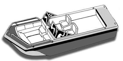 7.6oz BOAT COVER SILVERLINE COMORO 15 TRI I/O 1970-1974