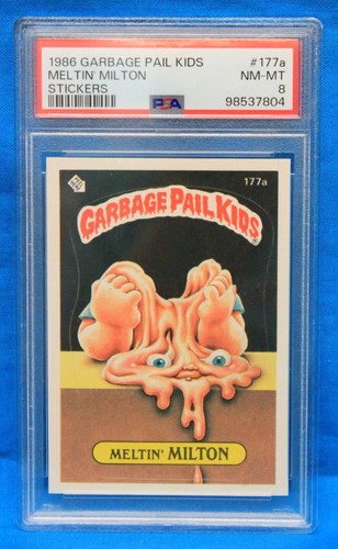 1986 GARBAGE PAIL KIDS # 177a MELTIN' MILTON PSA 8 NM-MT # 98537804 STICKER