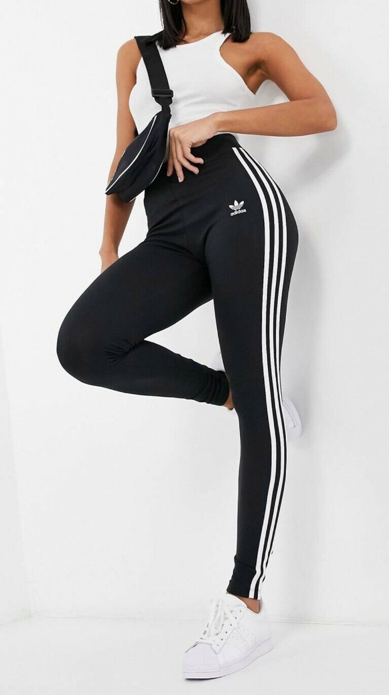 Triplicar Bueno en un día festivo Women's Adidas Originals Trefoil Logo Leggings | eBay