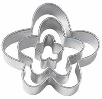 Wilton 3 Stück Mini Plätzchen Fondant Glasur Gebäck Ausstecher lustige Blumenformen NEU