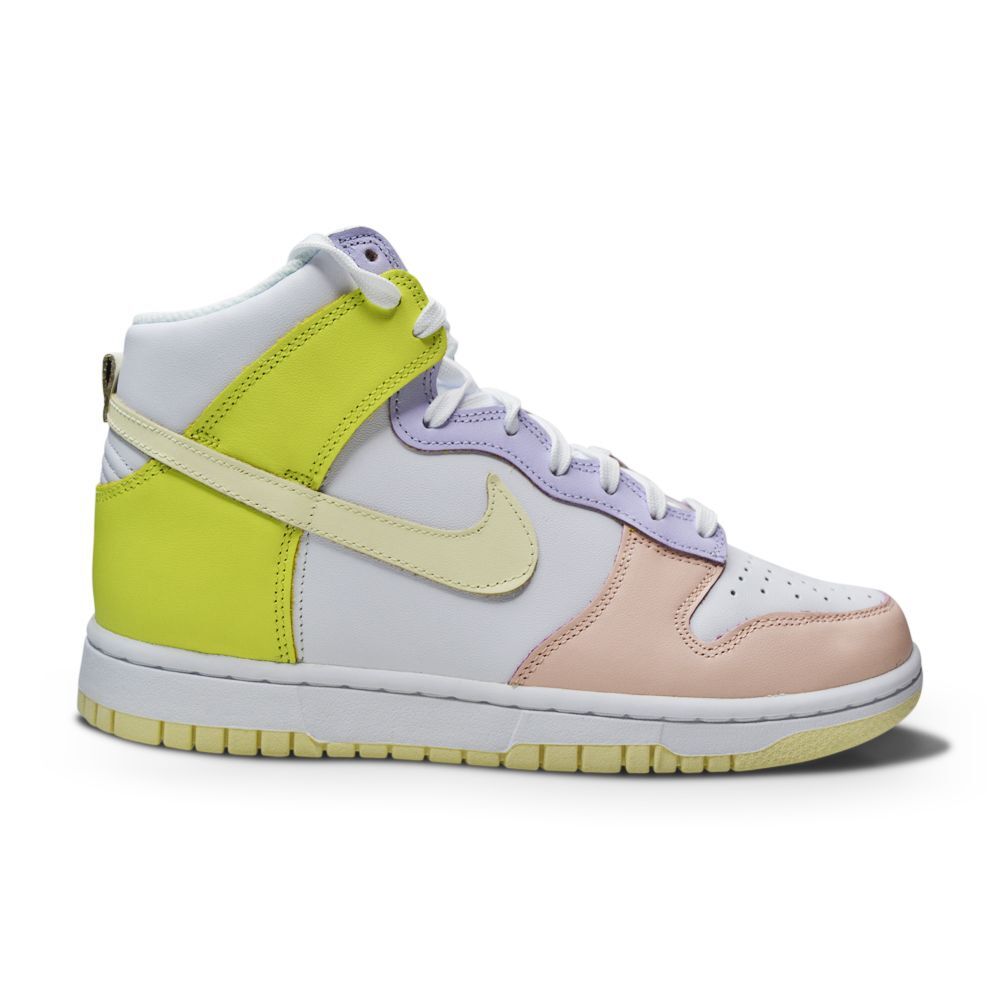 Кроссовки Nike Dunk high DD1869 108 Кашемировый цвет Лимонный, Белый, фиолетовый, Персиковый