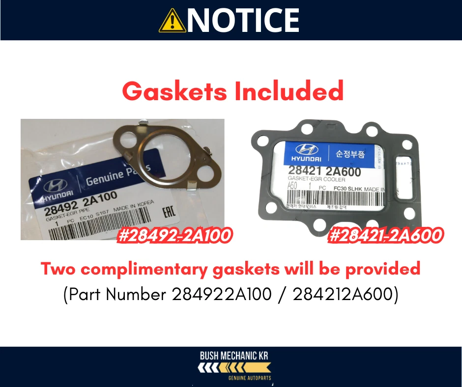GENUINE OEM Hyundai Kia EGR Valve Assy Gasket Included 284102A600 - Image 3 of 4