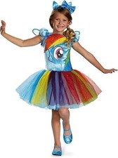 My Little Pony Rainbow Dash Halloween Toddler Costume 3-4T Rainbow Tutu Wings