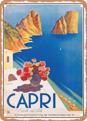 METAL SIGN - 1952 Capri The Island of the Sun Vintage Ad
