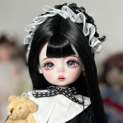 Black Long Straight Hair 1/6 Ball Jointed BJD Doll with Black Long Straight Hair 1/6 Ball Jointed BJD Doll with