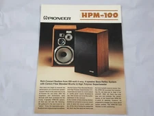 Pioneer HPM-100 Vintage Speaker Original Catalogue brochure Printed in Japan