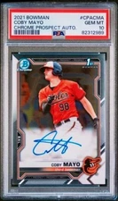 2021 Bowman Chrome Coby Mayo 1st Bowman Auto #CPACMA PSA 10 Gem Mint Orioles