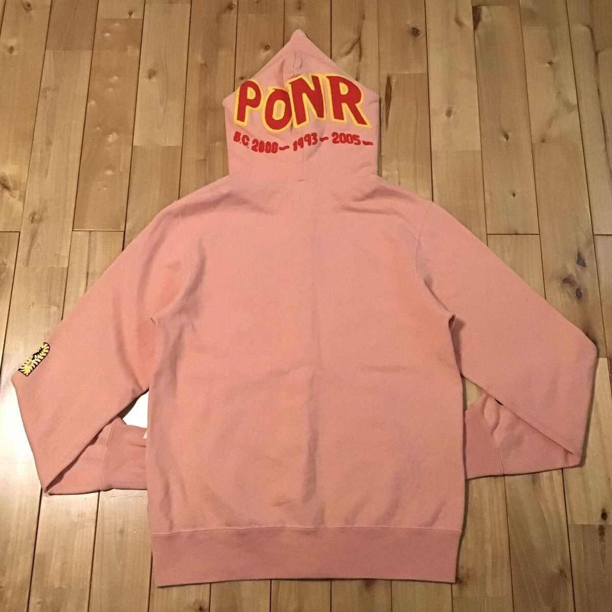 BAPE Shark full zip hoodie salmon a bathing ape PONR Size L | eBay Australia