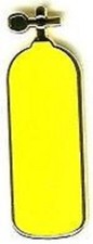 SCUBA DIVING - yellow tank Pin