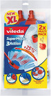 Vileda Supermocio 3Action Wischmop Ersatzköpfe - Doppel-Vorteilspack