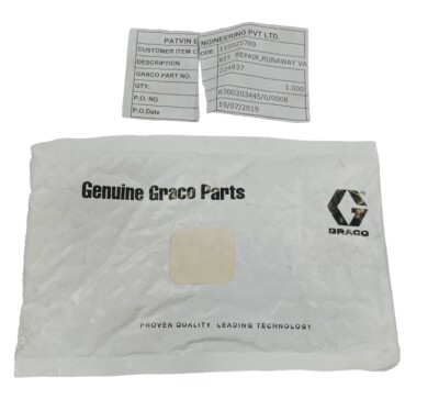 Graco 224937 Set, Reparatur, Runaway Ventil