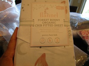 pottery barn flannel crib sheet