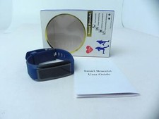 Smart Bracelet Health Tracker Step Pedometer Calories Sleep Monitor Blue