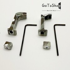 2 PK Extended Mag Release for Gen 3 Glock 17, 19,22,26 Aluminum Gray Camo