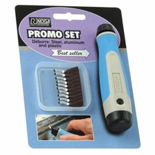 Noga NG8000 10 Pc N1 Light Duty Deburring Set w/NogaGrip 2 Handle Pack of 5 