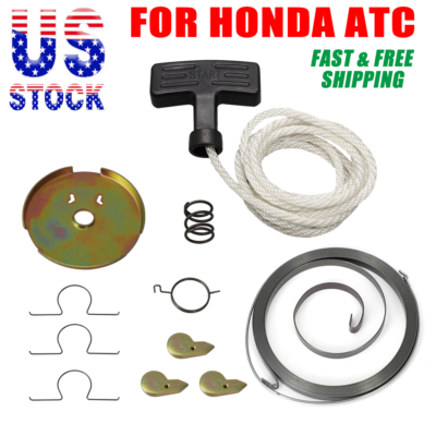 #ad For Honda ATC 110 185 200 Recoil Starter Spring Rope Handle amp; Pull Start Rebuild $15.09