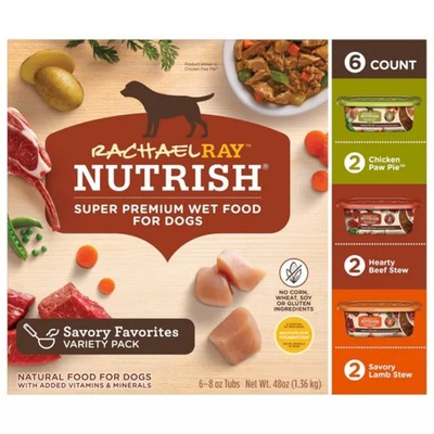 Rachael Ray Nutrish Savory Favorites  Potato Variety Pack Wet Dog Food - 8oz/6ct