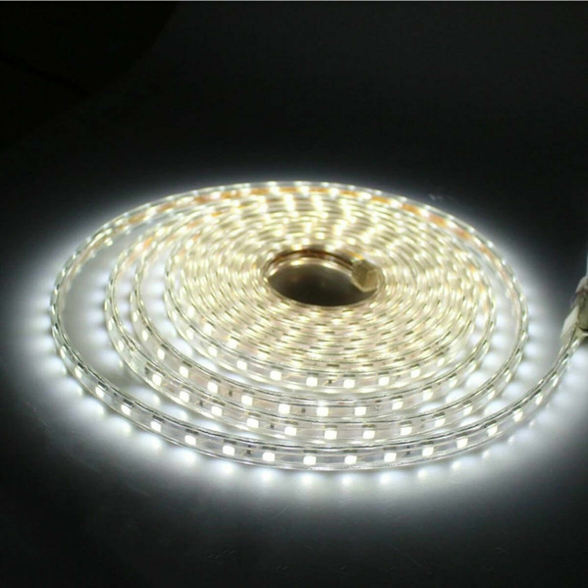 EU Plug 220V 1M - 20M Waterproof 5050 SMD LED Strip Flexible Tape Rope Light