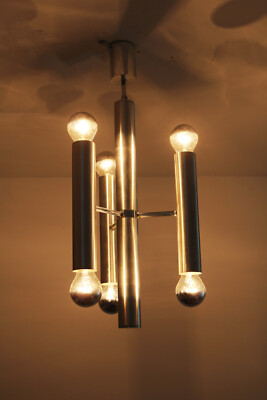 Space Age Sputnik Kronleuchter 6 flammig chandelier Gaetano Sciolari Ära