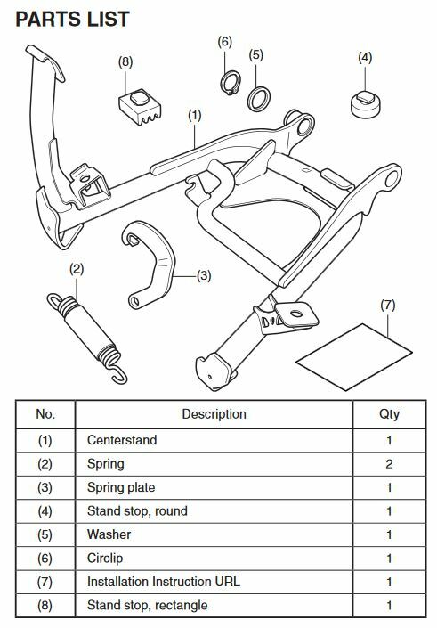 2020-2025 Genuine Honda Africa Twin CRF1100L Centerstand Black